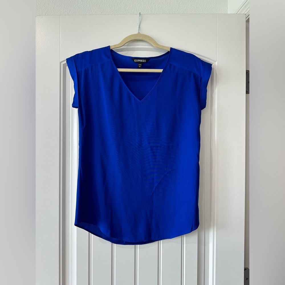 EXPRESS ROYAL BLUE BLOUSE XS